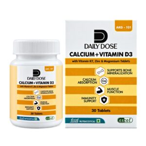 Daily Dose Calcium + Vitamin D3 with Vitamin K7, Zinc & Magnesium Tablets
