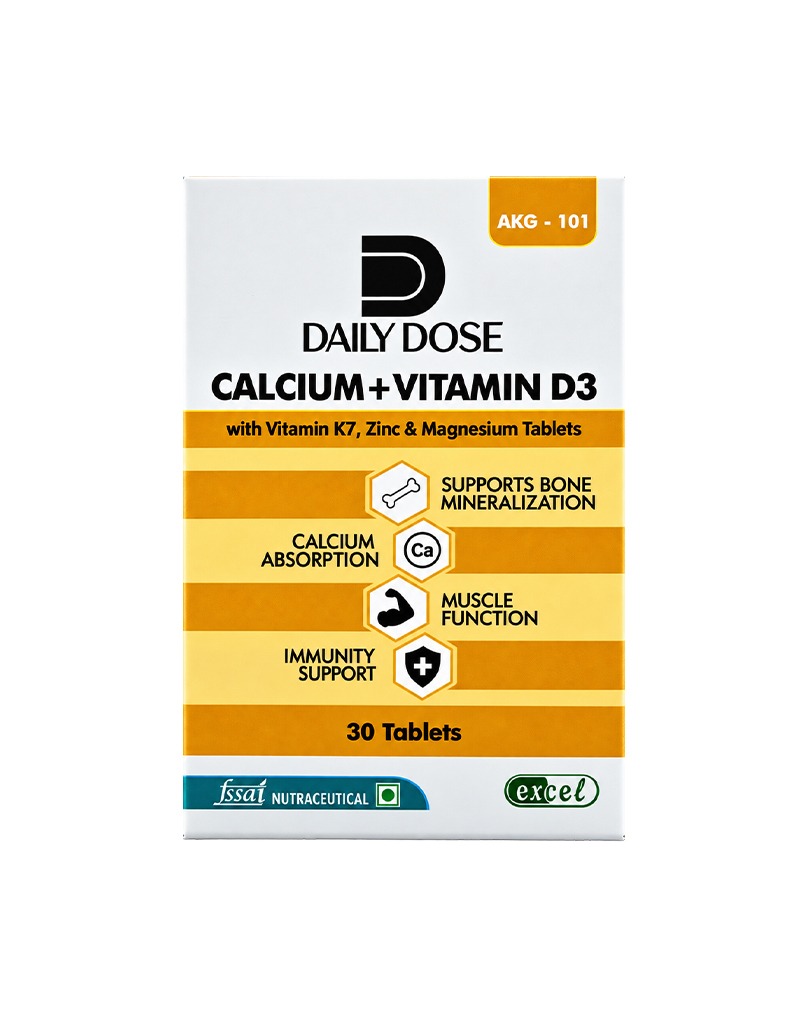 Daily Dose Calcium + Vitamin D3 with Vitamin K7, Zinc & Magnesium Tablets - Image 2